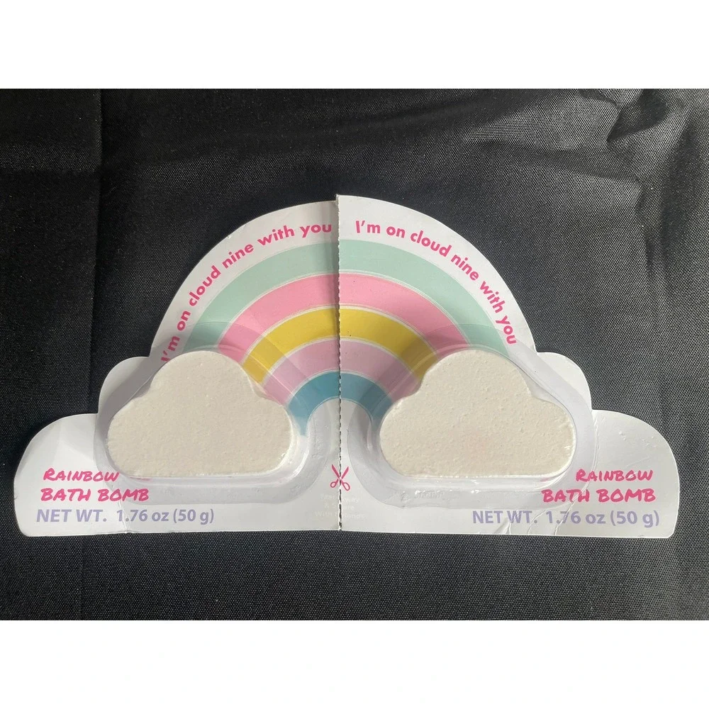 Gertex Rainbow Bath Bomb 2‎ Count Cloud Shape Spa Relaxation